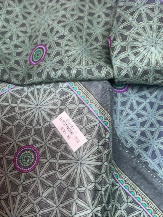 Christian Dior Green Geometric Handkerchief - Picture 15 of 17